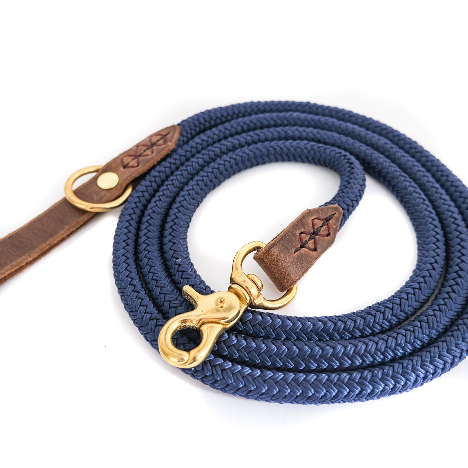 Dog Leash with Leather Handle Cotton Rope, Best Dog Leashes